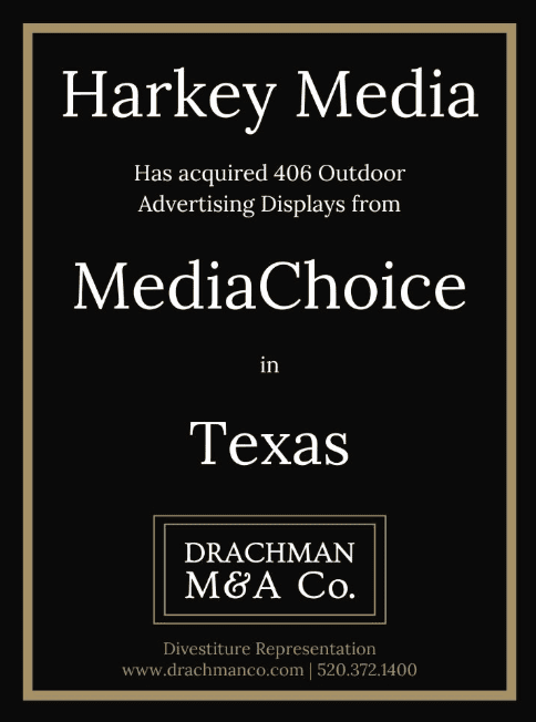 Harkey Media acquires 406 Outdoor Advertising Displays from Media Choice in Texas